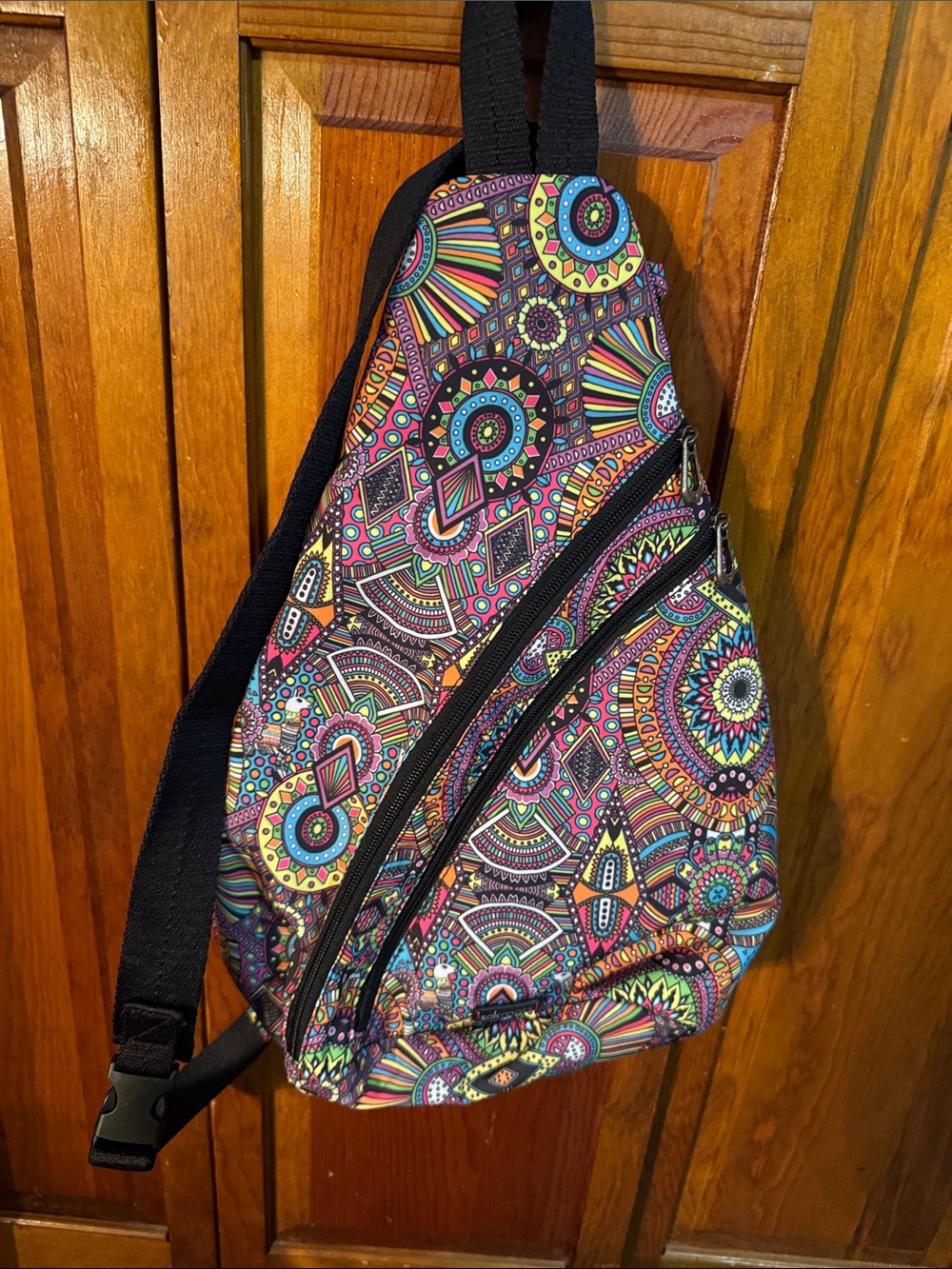 Colorful Mandala Pattern Sling Backpack